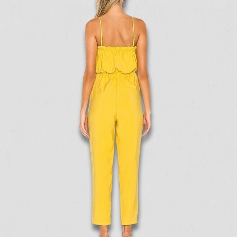 BCBGeneration Yellow Strapless Jumpsuit Small - Picture 2 of 16